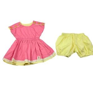 Bijou Sauvage Clothier Pink Maddox Dress & Bloomers Set